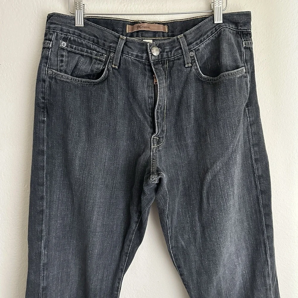 Agave Denim Jeans‎ Mens 36 Black Straight Leg Dark Wash Casual Classic